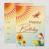 Alles Gute zum Geburtstag Einladung (Vorne/Hinten)
