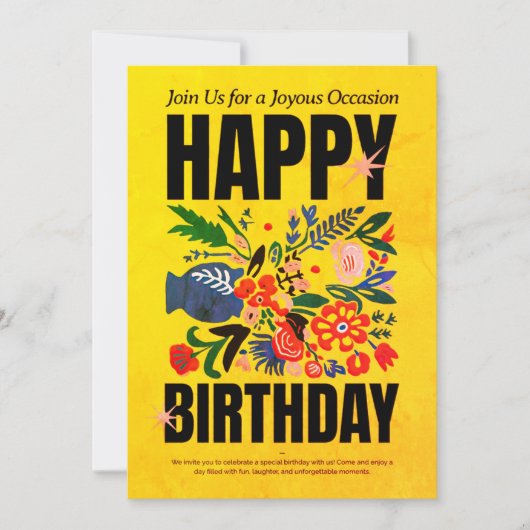 Alles Gute zum Geburtstag" Einladung (Vorderseite)