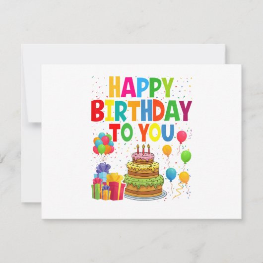 Alles Gute zum Geburtstag Einladung (Vorderseite)