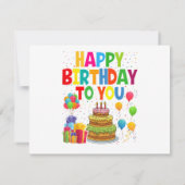 Alles Gute zum Geburtstag Einladung (Rückseite)