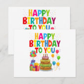 Alles Gute zum Geburtstag Einladung (Vorne/Hinten)