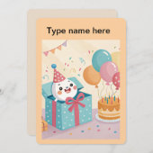 Alles Gute zum Geburtstag! Einladung (Vorne/Hinten)