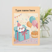 Alles Gute zum Geburtstag! Einladung (Stehend Vorderseite)