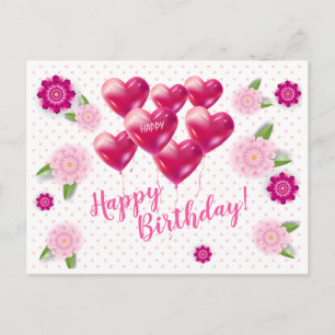 Alles Gute zum Geburtstag! Einladungskarte Blumend