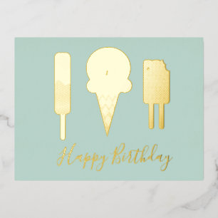 Alles Gute zum Geburtstag Eiscreme Folien Feiertag