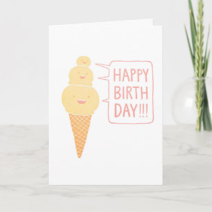 Alles Gute zum Geburtstag Eiscreme Letterpress Kar Karte