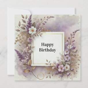 Alles Gute zum Geburtstag elegante Blumenkarte Feiertagskarte