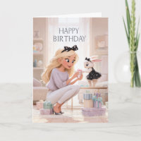 Alles Gute zum Geburtstag Elegante Frau und Gesche