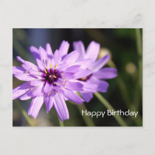 Alles Gute zum Geburtstag, elegante violette Marge Postkarte