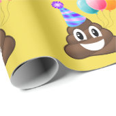 Alles Gute zum Geburtstag Emoji kacken Geschenkpapier (Rolleneckpunkt)