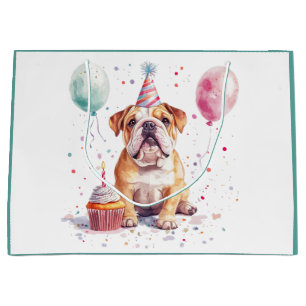 Alles Gute zum Geburtstag Englische Bulldogge Große Geschenktüte