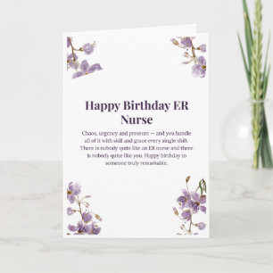 Alles Gute zum Geburtstag ER-Krankenschwester Kart Karte