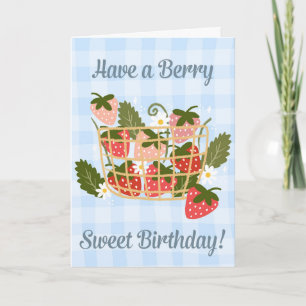 Alles Gute zum Geburtstag Erdbeerkorb  Karte