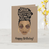 Alles Gute zum Geburtstag! Ermutigung schwarzer Fr Karte (Gelbe Blume)