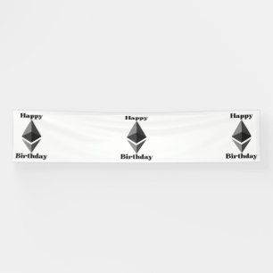 Alles Gute zum Geburtstag Ethereum Icon 2.5x12 Vin Banner