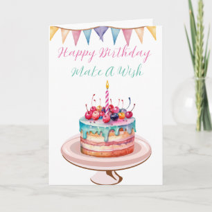 "Alles Gute zum Geburtstag" Farbige Geburtstagstor Einladung