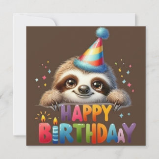 Alles Gute zum Geburtstag Faultier Karte