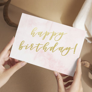 Alles Gute zum Geburtstag   Faux-Gold-Schrift Post Postkarte