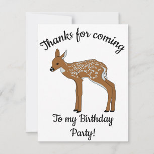 Alles Gute zum Geburtstag Fawn Dankeskarte