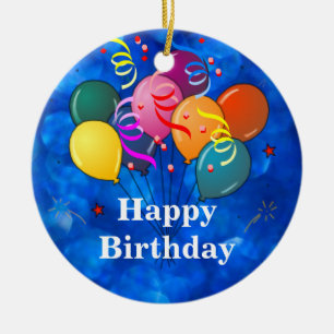 "Alles Gute zum Geburtstag," Feier,  Keramik Ornament
