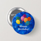"Alles Gute zum Geburtstag"-Feierballons Button (Vorne & Hinten)