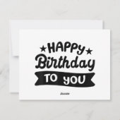 Alles Gute zum Geburtstag Feiertagskarte (Rückseite)