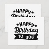 Alles Gute zum Geburtstag Feiertagskarte (Vorne/Hinten)