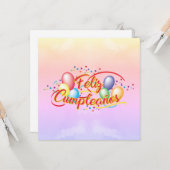 Alles Gute zum Geburtstag | Feliz Cumpleaños Karte (Vorderseite/Rückseite Beispiel)