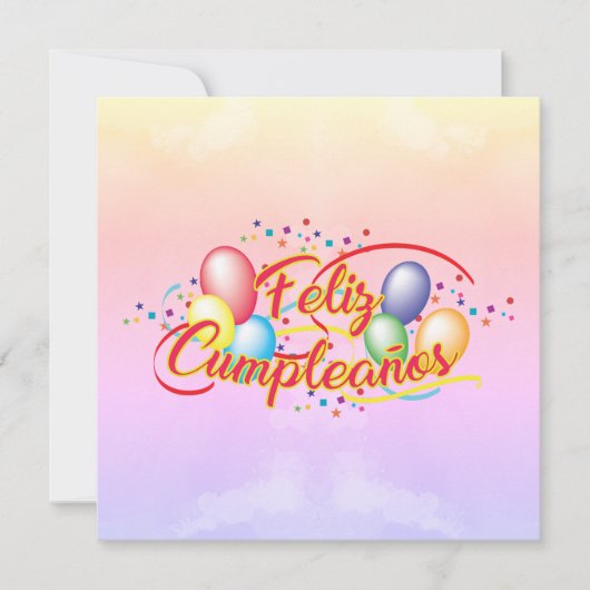 Alles Gute zum Geburtstag | Feliz Cumpleaños Karte (Vorderseite)