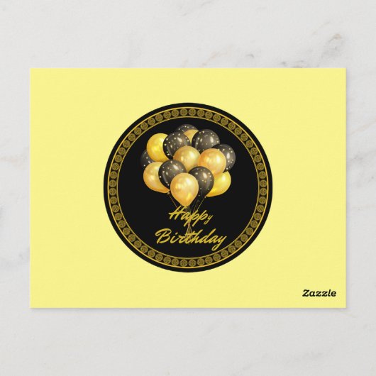 Alles Gute zum Geburtstag, festlich, Postkarte (Rückseite)