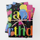 Alles Gute zum Geburtstag, festliche Grüße, Geschenkpapier Set (Beispiel)