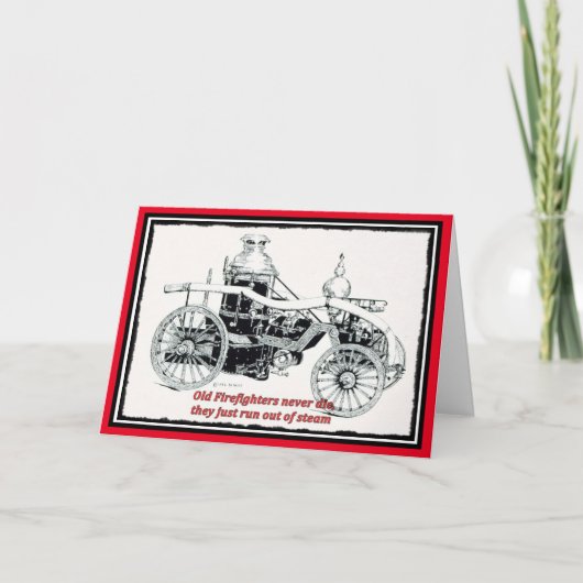 Alles Gute zum Geburtstag, Feuerwehrmann Karte (Vorderseite)