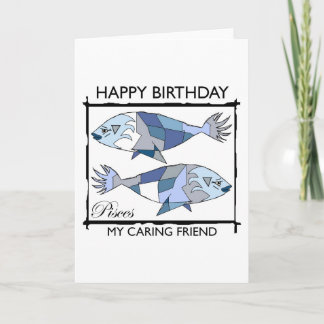 Alles Gute zum Geburtstag, Fische! Karte