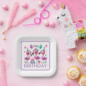 Alles Gute zum Geburtstag Flamingos Pappteller (Party)