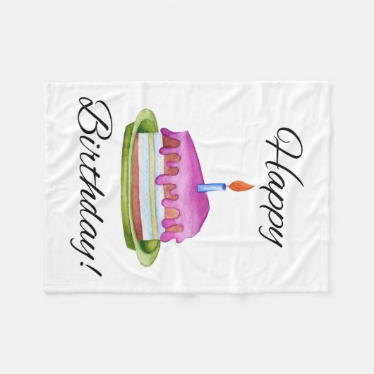 Alles Gute zum Geburtstag! Fleecedecke (Vorderseite (Horizontal))