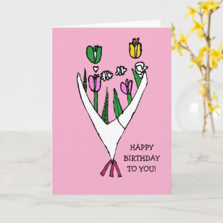 "Alles Gute zum Geburtstag" Florale Geburtstagskar Karte