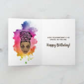 Alles Gute zum Geburtstag! Förderung der Wasserfar Karte (Innenseite)