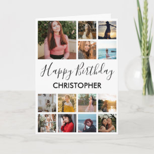 Alles Gute zum Geburtstag Foto Collage 13 Fotos fü Karte