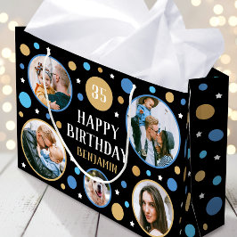 Alles Gute zum Geburtstag Foto-Collage jedes Alter Große Geschenktüte