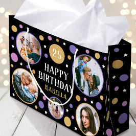 Alles Gute zum Geburtstag Foto-Collage jedes Alter Große Geschenktüte