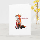 Alles Gute zum Geburtstag Foxy Karte (Gelbe Blume)