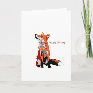 Alles Gute zum Geburtstag Foxy Karte