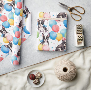 Alles Gute zum Geburtstag Französische Bulldogge Geschenkpapier