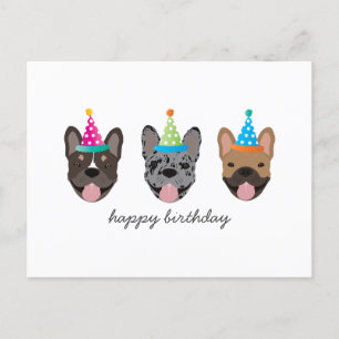 Alles Gute zum Geburtstag Französische Bulldogge P Postkarte
