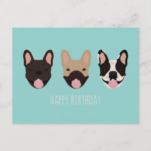 Alles Gute zum Geburtstag Französische Bulldogge T Postkarte