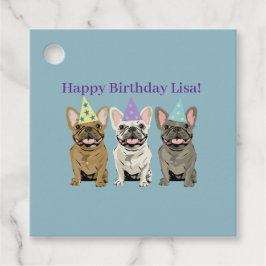 Alles Gute zum Geburtstag! Französische Bulldoggen Geschenkanhänger