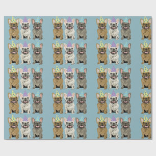 Alles Gute zum Geburtstag! Französische Bulldoggen Geschenkpapier