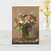 Alles Gute zum Geburtstag - französische schöne Karte (Gelbe Blume)