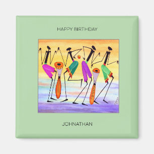Alles Gute zum Geburtstag, Freude und Glück Magnet