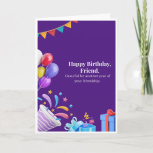 Alles Gute zum Geburtstag Freund Farbkarte Karte